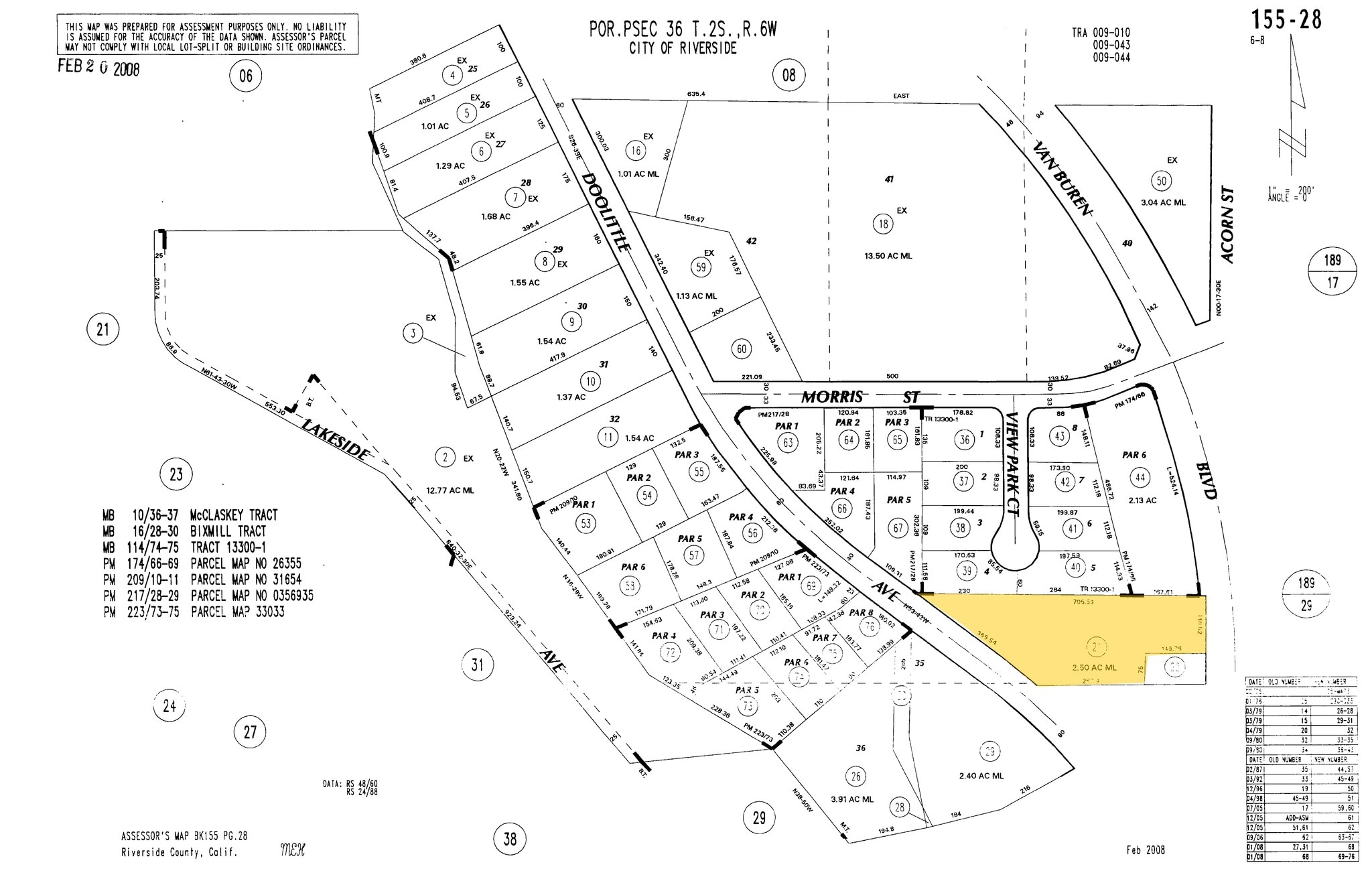 6607 Doolittle Ave, Riverside, CA à vendre Plan cadastral- Image 1 de 3