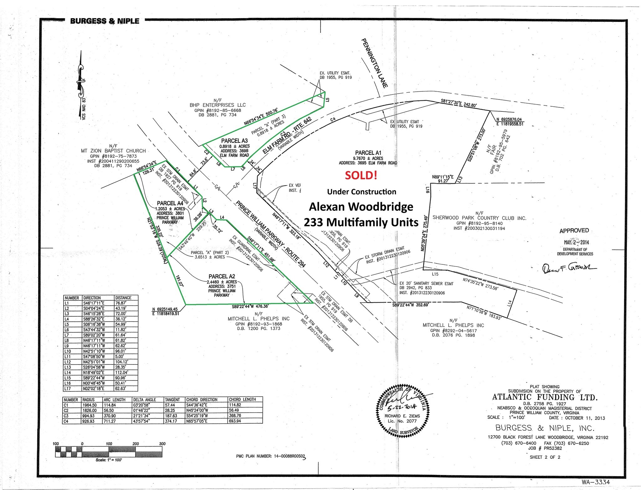 3698 Elm Farm Rd, Woodbridge, VA à vendre Plan cadastral- Image 1 de 3