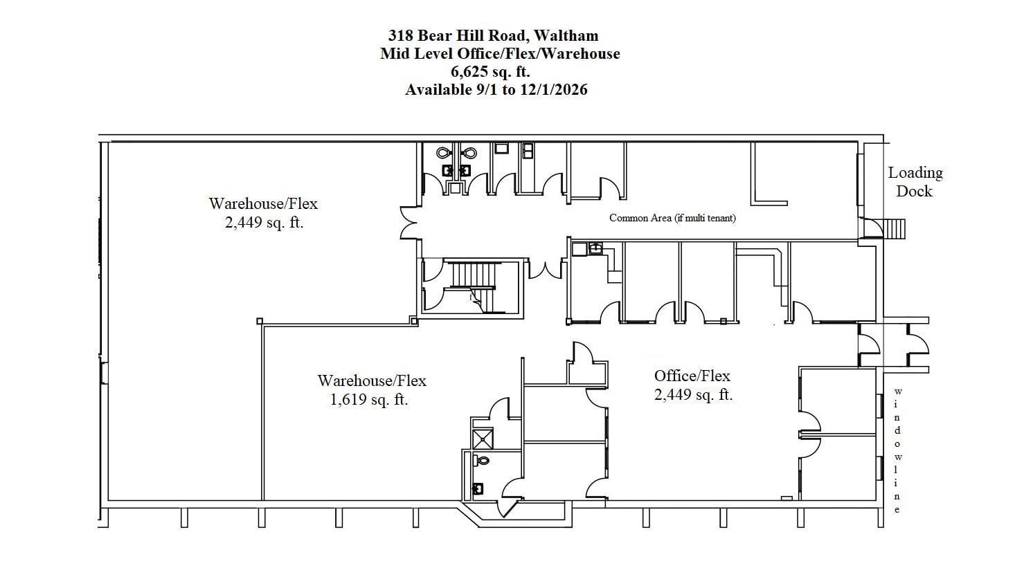 318-320 Bear Hill Rd, Waltham, MA for lease Floor Plan- Image 1 of 7