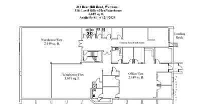 318-320 Bear Hill Rd, Waltham, MA for lease Floor Plan- Image 1 of 7