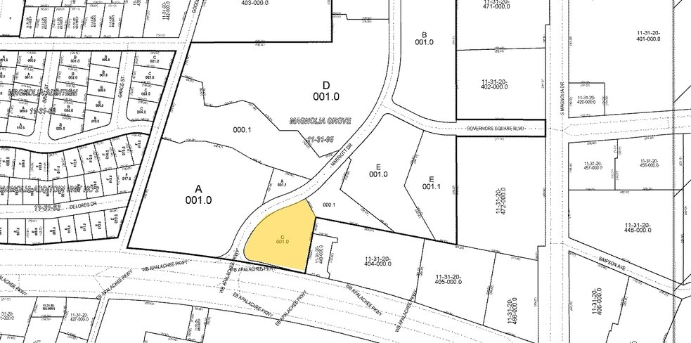 1026 Apalachee Pky, Tallahassee, FL for sale - Plat Map - Image 3 of 4