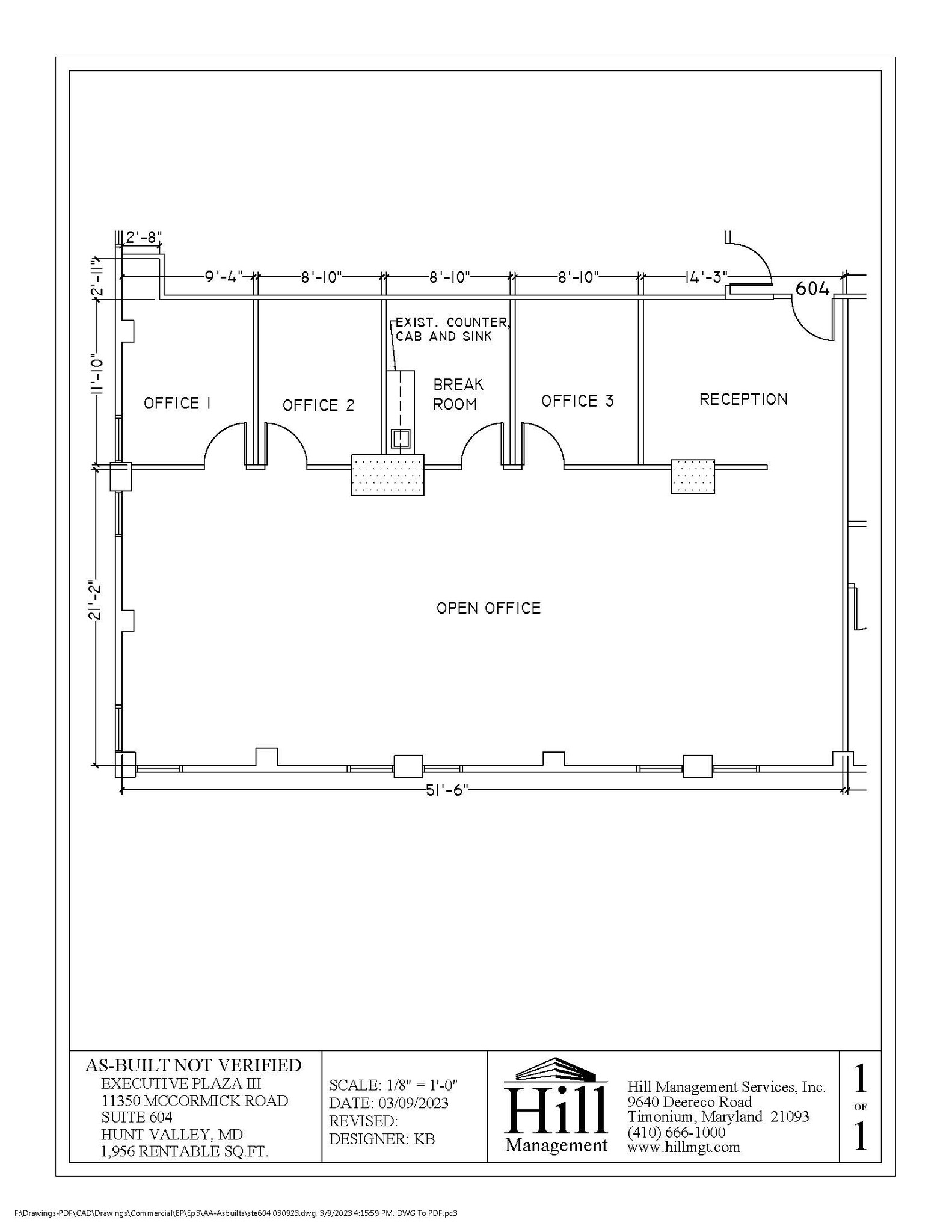 11350 McCormick Rd, Hunt Valley, MD for lease Floor Plan- Image 1 of 1