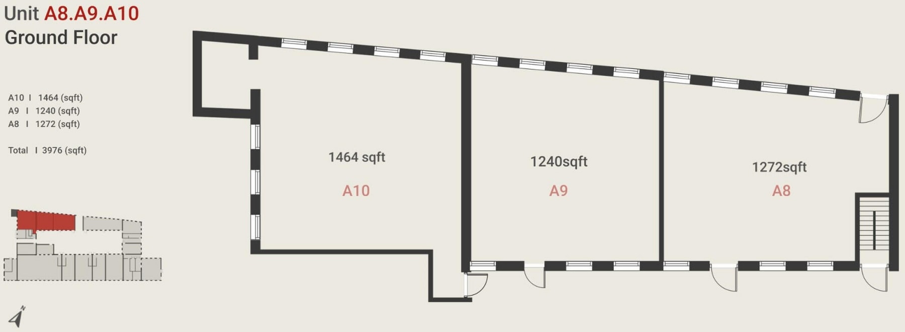 2-10 Bradford Rd, Manchester, GTM M40 7EZ - Unité A8+A9+A10 -  - Plan d’étage - Image 1 of 1