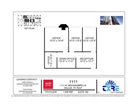 1111 W Mockingbird Ln, Dallas, TX à louer Plan d’étage- Image 1 de 1