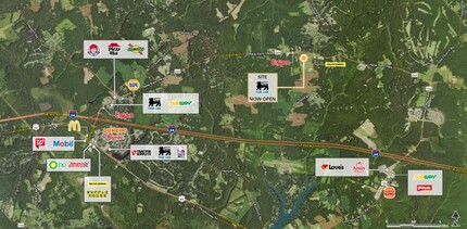 5561 New Kent Hwy, Quinton, VA - aerial  map view