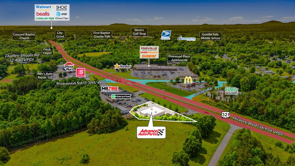 3918 Hickory Blvd, Granite Falls, NC à vendre - Photo du bâtiment - Image 3 de 5