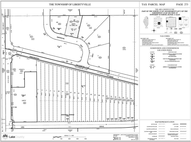 1900 USG Dr, Libertyville, IL à vendre - Plan cadastral - Image 2 de 9