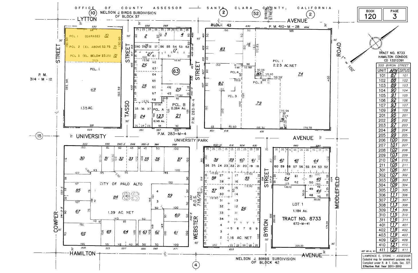 530 Lytton Ave, Palo Alto, CA for sale Plat Map- Image 1 of 1