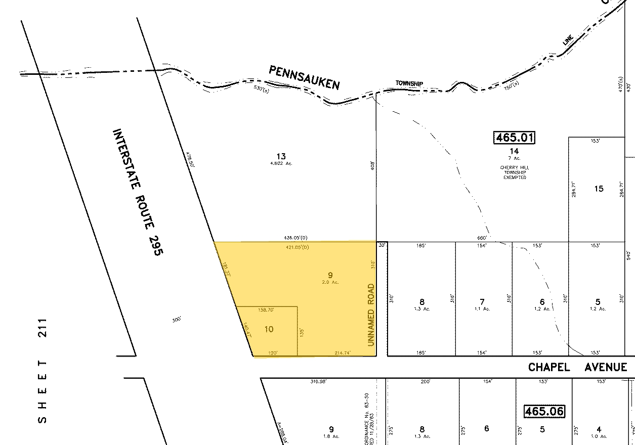 601 Chapel Ave E, Cherry Hill, NJ for sale Plat Map- Image 1 of 1