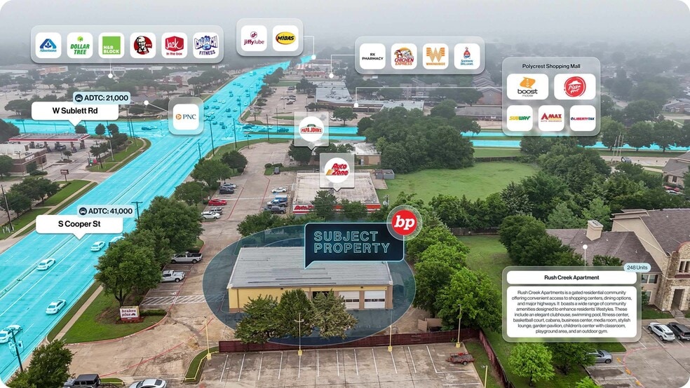 6017 S Cooper St, Arlington, TX à vendre - Aérien - Image 2 de 2