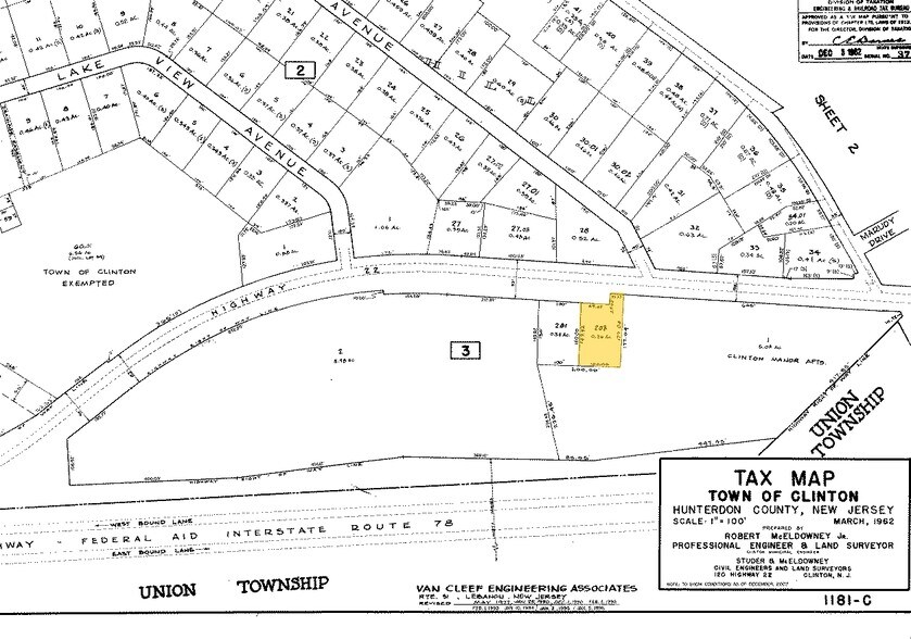 107 W Main St, Clinton, NJ à louer - Plan cadastral - Image 2 de 18