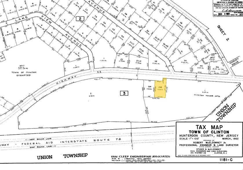107 W Main St, Clinton Township, NJ for lease - Plat Map - Image 2 of 18
