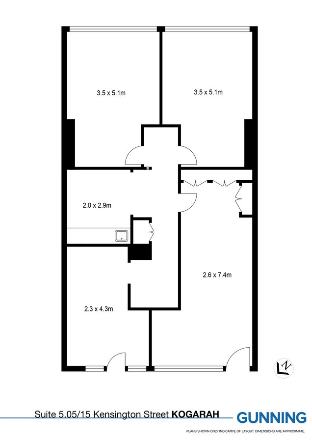 15 Kensington St, Kogarah, NSW 2217 - Unit 5.05 - - Floor Plan - Image 1 of 6