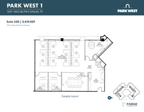 1501-1507 Lyndon B Johnson Fwy, Dallas, TX à louer Plan d’étage- Image 2 de 3