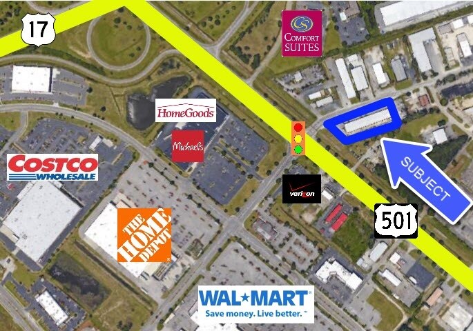600-606 Seaboard St, Myrtle Beach, SC à louer Aérien- Image 1 de 9