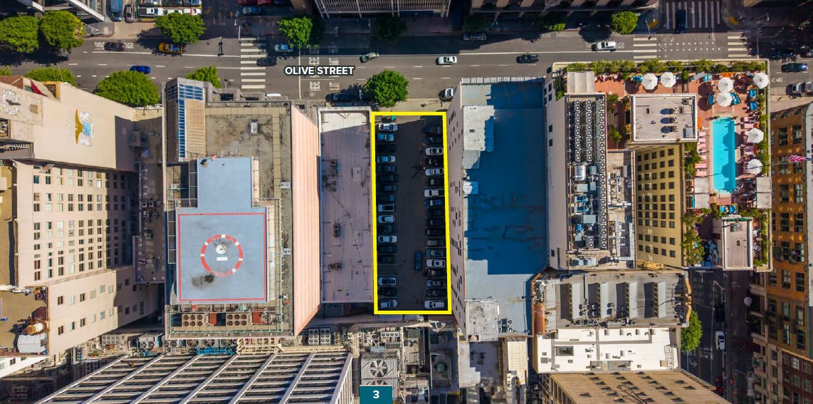 637 S Olive St, Los Angeles, CA for lease Aerial- Image 1 of 4