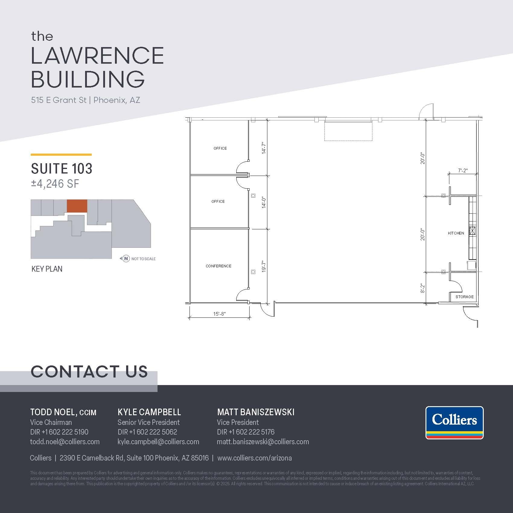 515 E Grant St, Phoenix, AZ for lease Floor Plan- Image 1 of 2