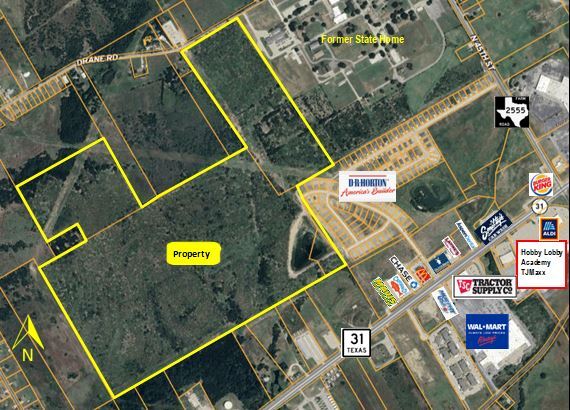NWQ Bus 31 & 45th Street, Corsicana, TX for sale - Aerial - Image 2 of 3