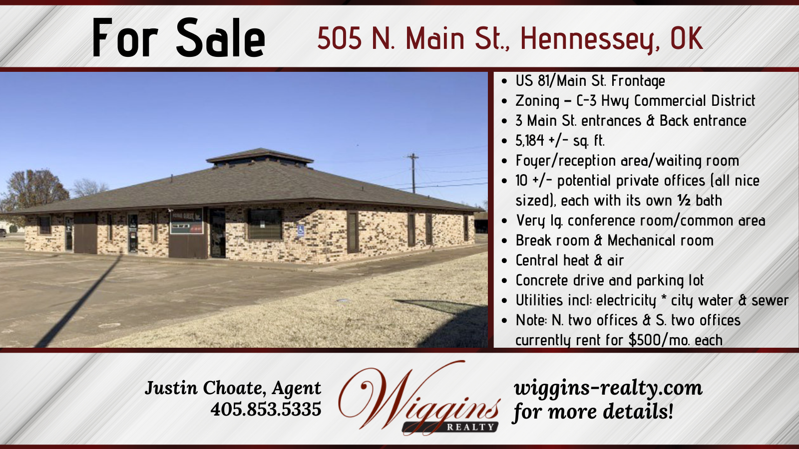 505 N Main St, Hennessey, OK à vendre Photo principale- Image 1 de 1