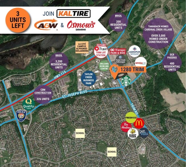 Plus de détails pour 1280 Trim Rd, Ottawa, ON - Commerce de détail à louer