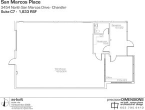 3454 N San Marcos Pl, Chandler, AZ à louer Plan d’étage- Image 1 de 1