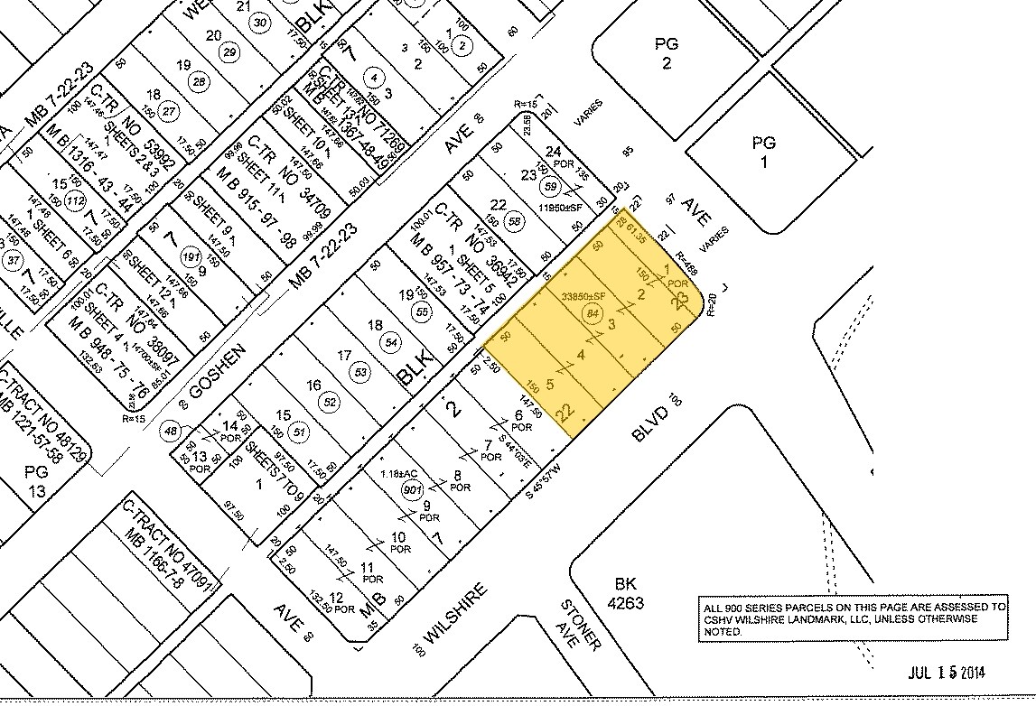 11701 Wilshire Blvd, Los Angeles, CA for sale Plat Map- Image 1 of 1