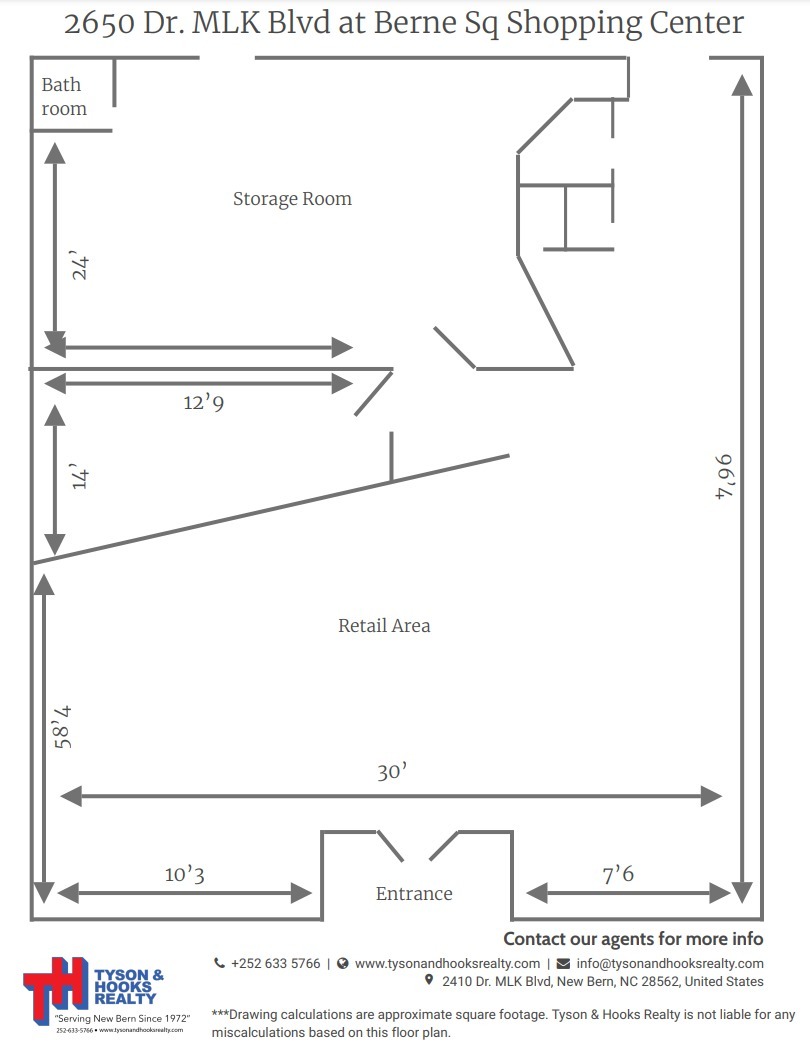 2600-2690 Dr M L King Jr Blvd, New Bern, NC à louer Plan d  tage- Image 1 de 1