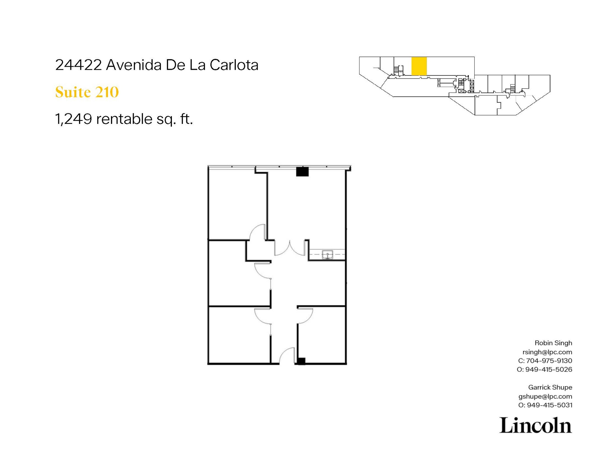 24422 Avenida De La Carlota, Laguna Hills, CA for lease Floor Plan- Image 1 of 11