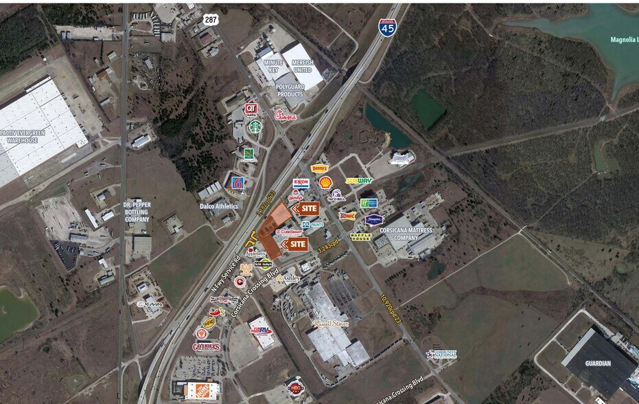 316 Factory Outlet Dr, Corsicana, TX à louer - Aérien - Image 2 de 2