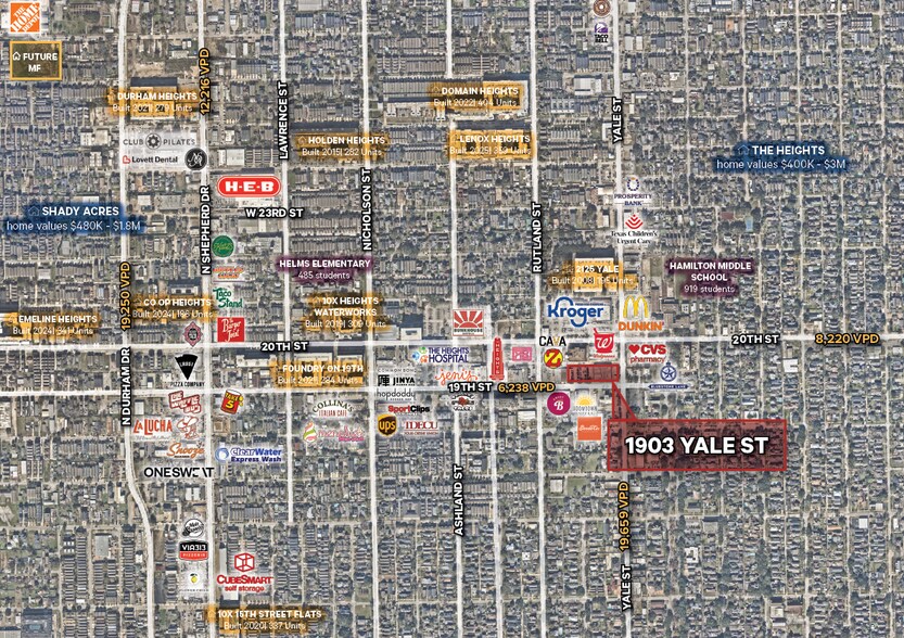 1903 Yale St, Houston, TX à vendre - Aérien - Image 2 de 5