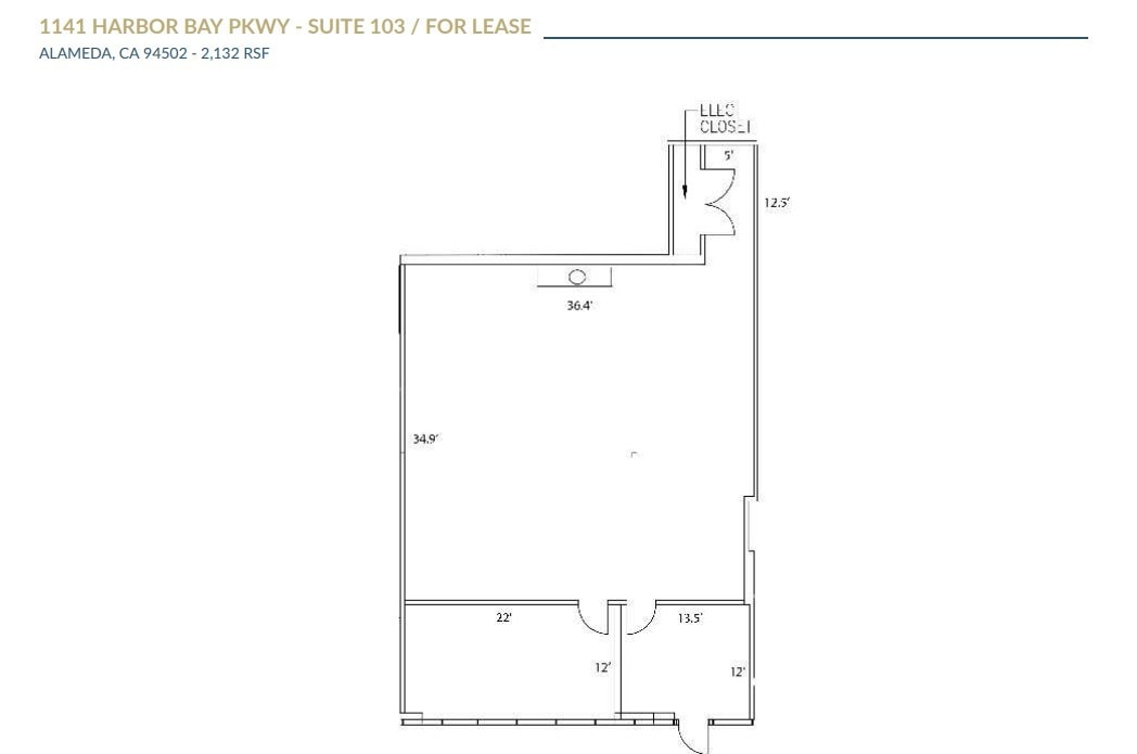 1310-1430 Harbor Bay Pky, Alameda, CA à louer Plan d’étage- Image 1 de 1