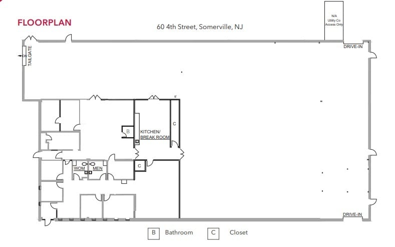 60 E 4th St, Somerville, NJ for lease Floor Plan- Image 1 of 1