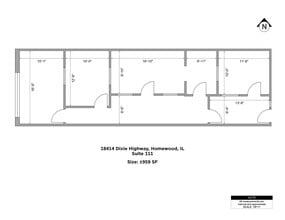 18141 Dixie Hwy, Homewood, IL à louer Plan d’étage- Image 1 de 1
