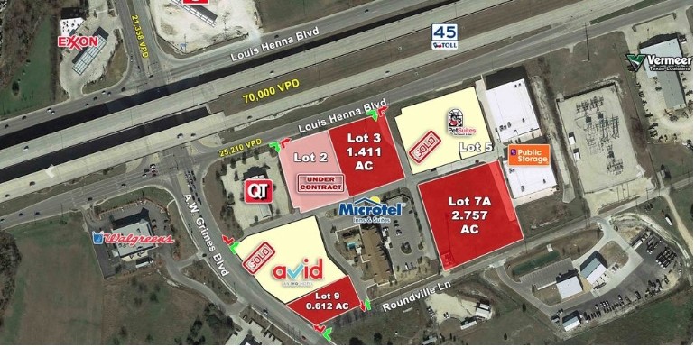 SH 45 & AW Grimes Blvd, Round Rock, TX à vendre - Photo principale - Image 1 de 1