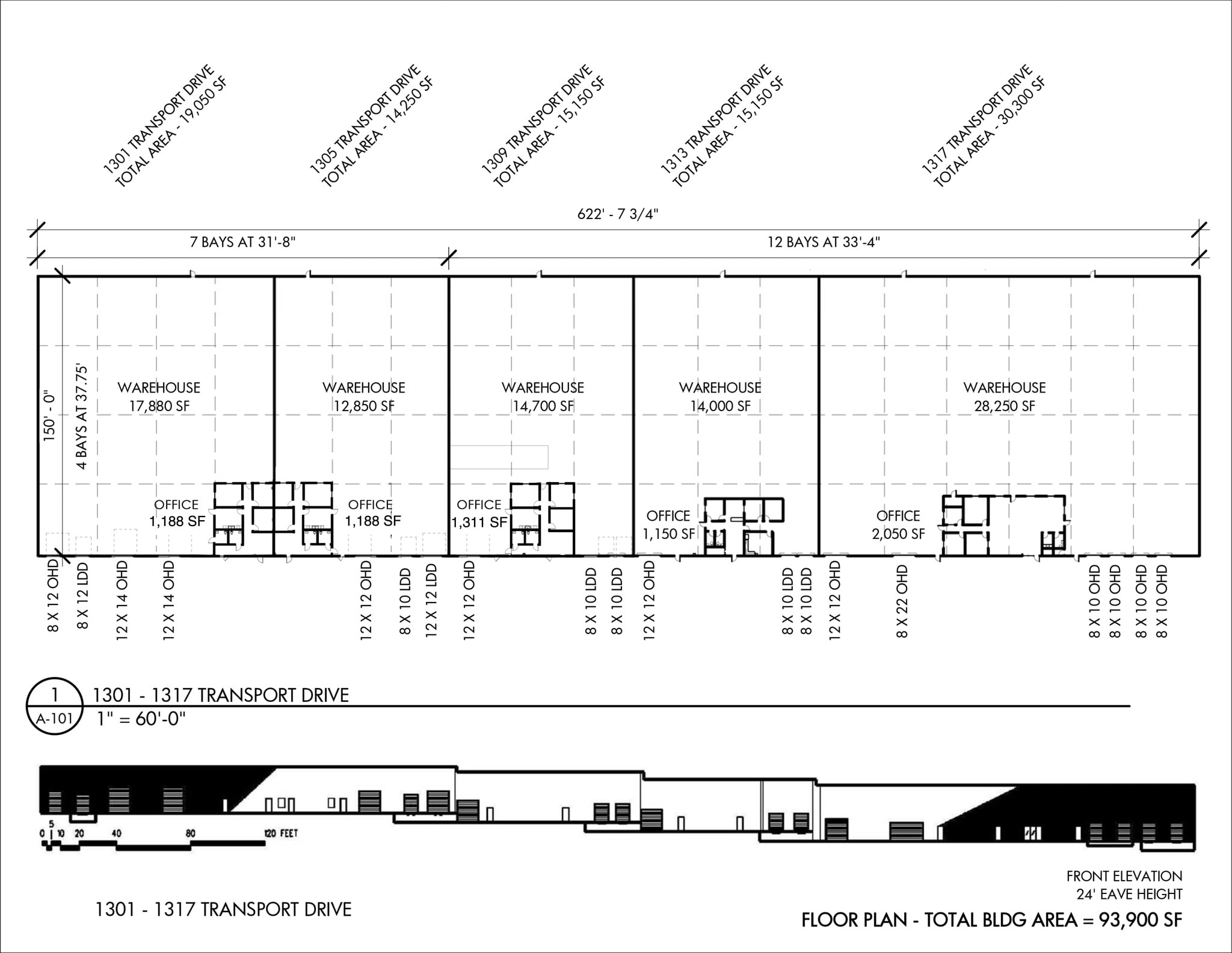 1301-1317 Transport Dr, Raleigh, NC à louer Plan de site- Image 1 de 1