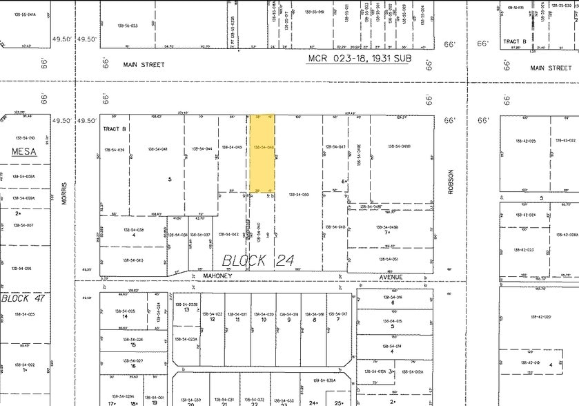 237 W Main St, Mesa, AZ à louer - Plan cadastral - Image 2 de 12