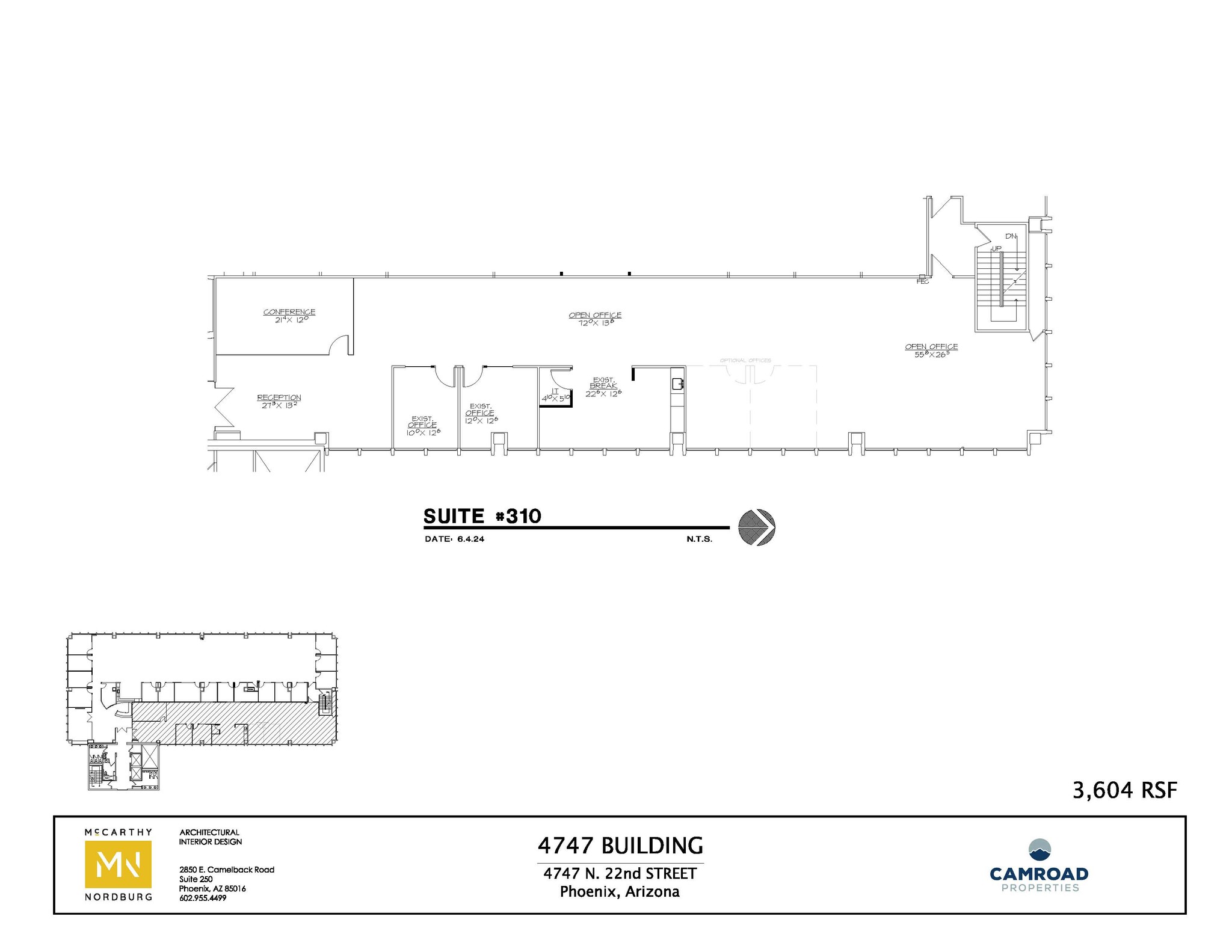 4747 N 22nd St, Phoenix, AZ à louer Plan d’étage- Image 1 de 4