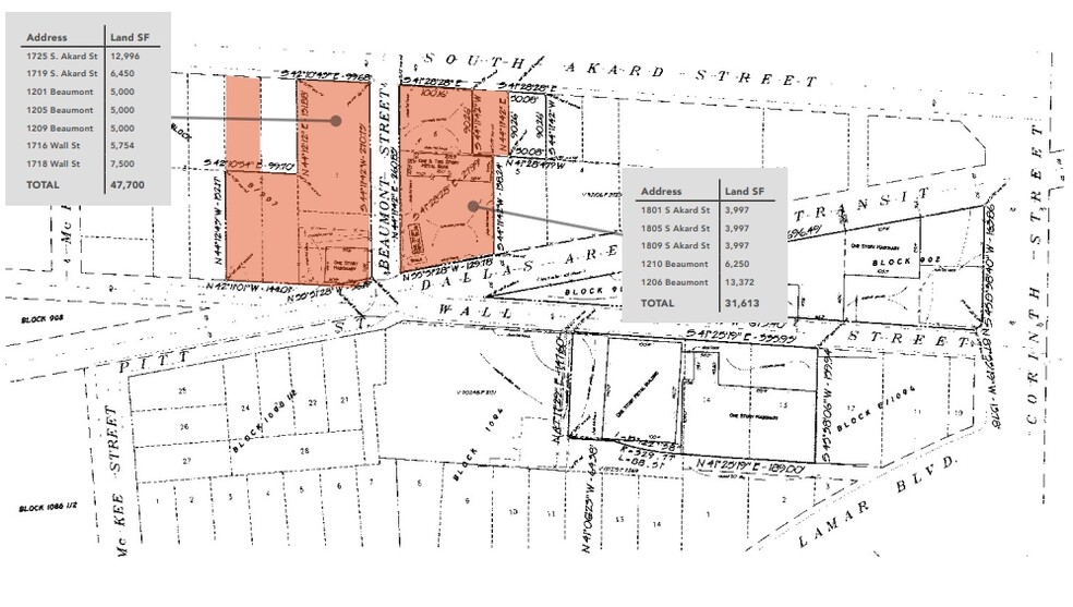 1725 S Akard St, Dallas, TX à vendre - Plan cadastral - Image 3 de 3