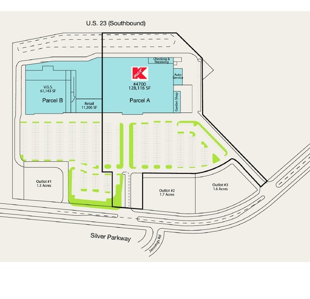 18055-18105 Silver Pky, Fenton, MI à vendre - Plan de site - Image 1 de 1