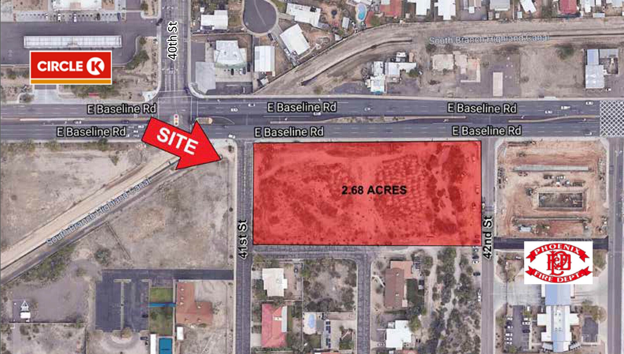 4125 E Baseline Rd, Phoenix, AZ for sale Aerial- Image 1 of 1