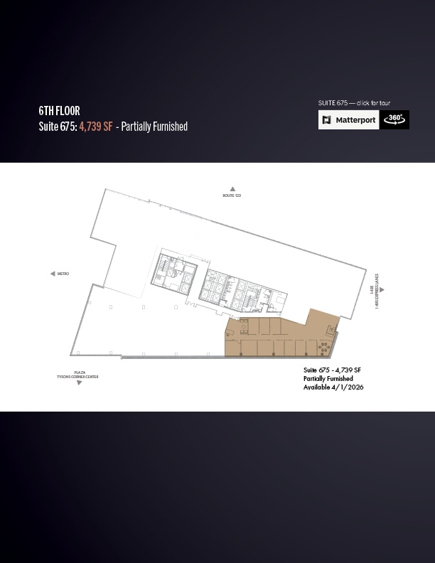 7900 Tysons One Pl, Tysons, VA à louer Plan d’étage- Image 1 de 1