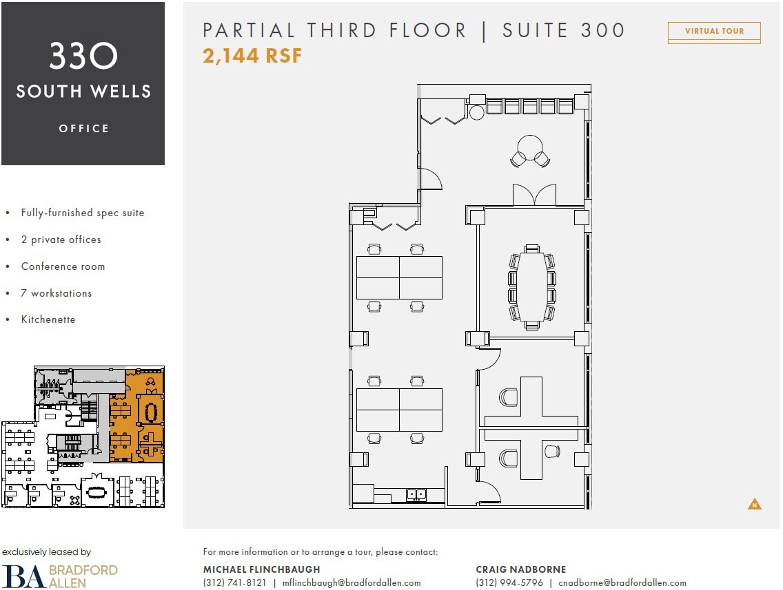 330 S Wells St, Chicago, IL à louer Plan d’étage- Image 1 de 8