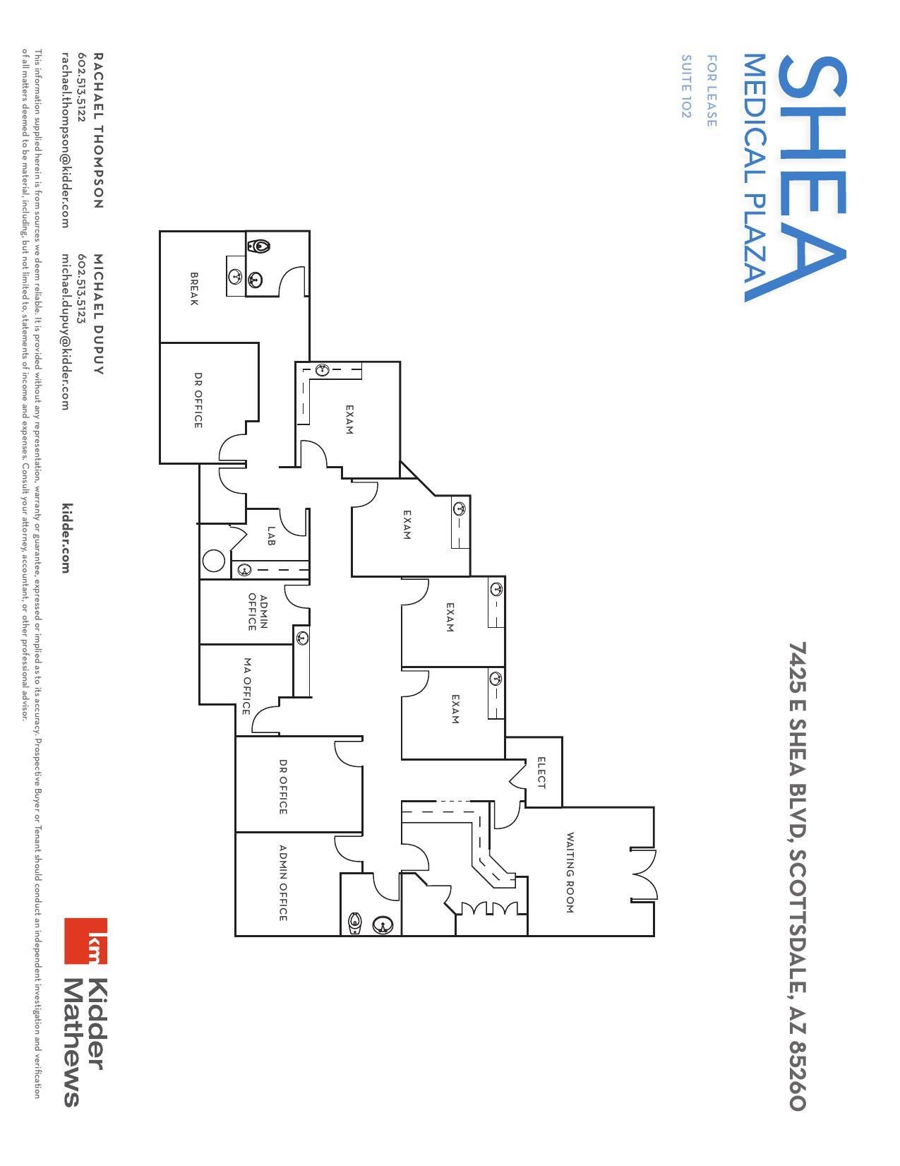 7425 E Shea Blvd, Scottsdale, AZ à louer Plan d’étage- Image 1 de 1