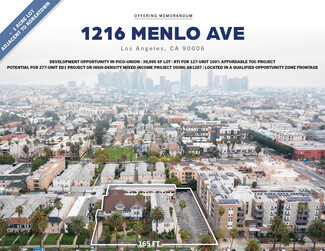 Plus de détails pour 1216 Menlo Ave, Los Angeles, CA - Terrain à vendre