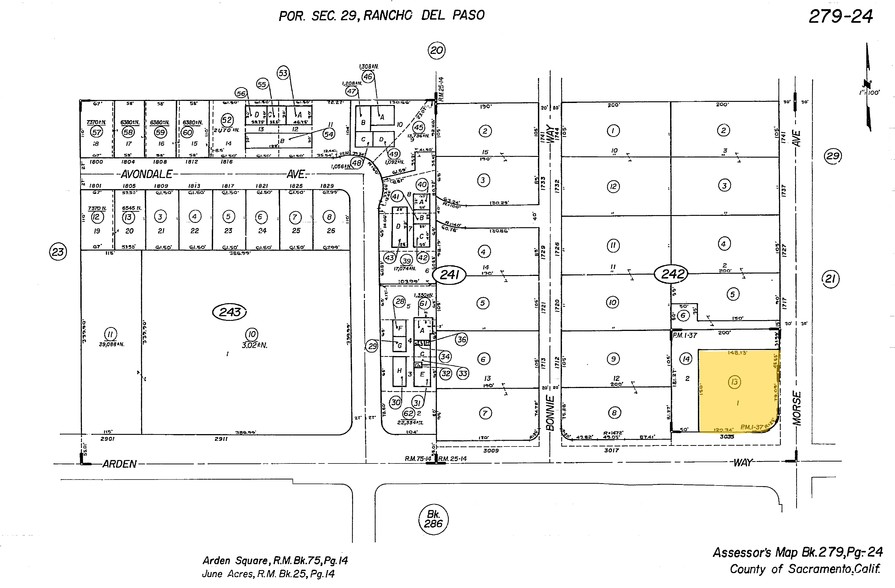 3045 Arden Way, Sacramento, CA for lease - Plat Map - Image 2 of 12