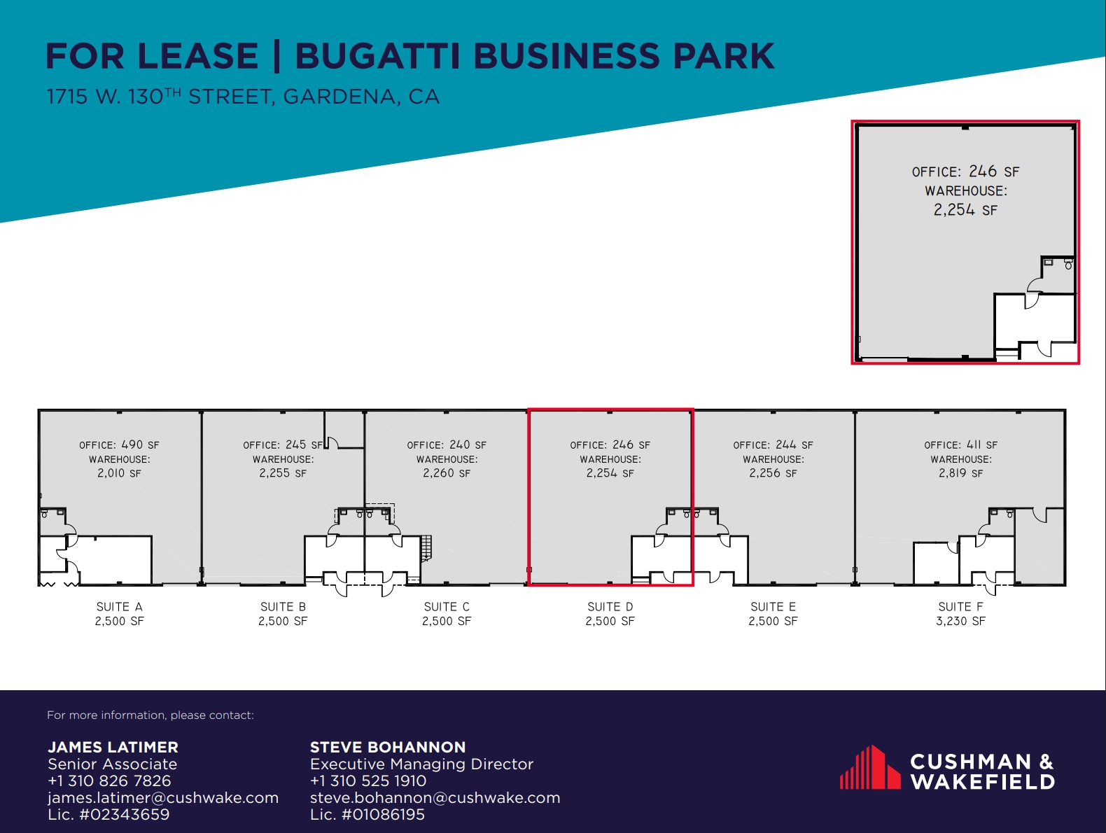 1715 W 130th St, Gardena, CA à louer Plan d’étage- Image 1 de 2