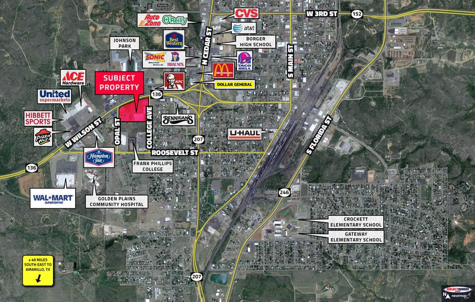 1303-1331 W Wilson St, Borger, TX à louer - Aérien - Image 3 de 9