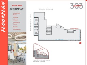 303 Almaden Blvd, San Jose, CA à louer Plan d’étage- Image 1 de 1