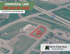 1222 Getty St S, Sauk Centre, MN - Aérien Vue de la carte