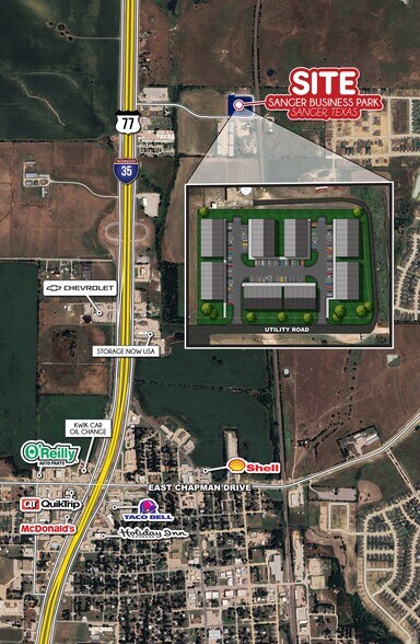 TBD Utility Rd, Sanger, TX à louer - Photo du bâtiment - Image 3 de 4